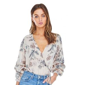 ASTR the label floral bodysuit